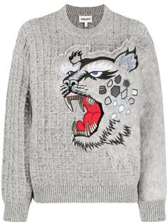 Kenzo фактурный джемпер с вышивкой Tiger