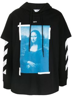Off-White многослойное худи с графичным принтом