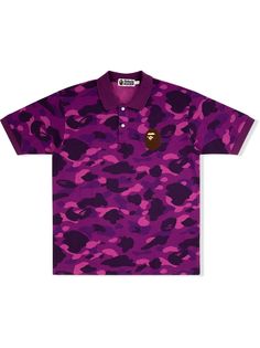 A BATHING APE® рубашка поло Colour Camo Ape