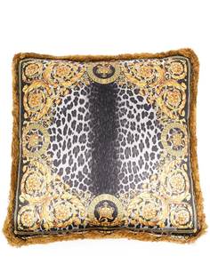 Versace Home подушка с леопардовым принтом и узором Barocco