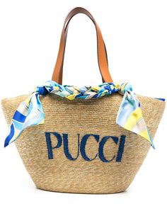 Emilio Pucci сумка-тоут с вышитым логотипом