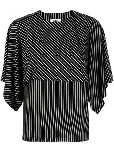 MM6 Maison Margiela блузка в полоску с драпировкой