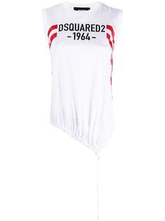 Dsquared2 топ асимметричного кроя с логотипом