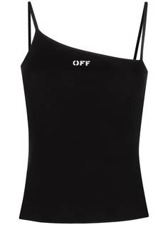 Off-White топ асимметричного кроя без рукавов