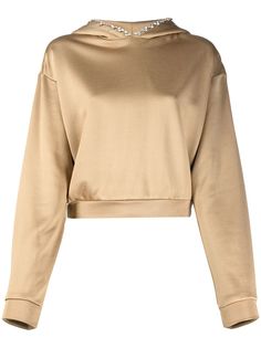 AREA crystal embellished hoodie