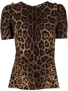 Dolce & Gabbana топ с леопардовым принтом