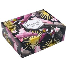 Коробка подарочная Дарите счастье Тропики 27 х 9 х 21 см черный