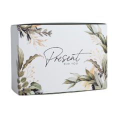 Коробка подарочная Дарите счастье Present for you 25 × 18 × 10 см белый
