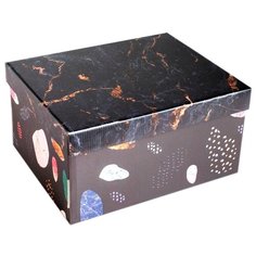 Коробка подарочная Дарите счастье Marble (4757491) 31.2 х 16.1 х 25.6 см разноцветный