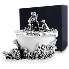 АргентА Солонка из серебра "Заячья охота"