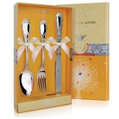 АргентА Набор десертный "Престиж" (3 предмета ложка + вилка + нож)