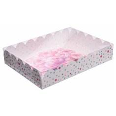 Коробка подарочная Дарите счастье Счастье ждет тебя 40 x 8 x 30 см белый/розовый