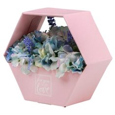 Корзина подарочная Дарите счастье С любовью 23 х 20 см розовый