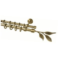 Карниз двухрядный Уют 691К.15.D16 ОСТ Ива (140 см) бронза