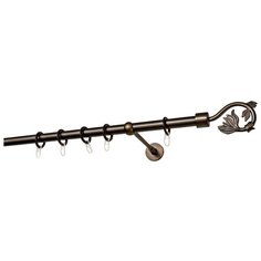 Карниз однорядный Уют 682-684.D20 ОСТ Крокус (200 см) шоколад