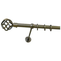 Карниз однорядный Уют 651-654.D25 ОСТ Глобо (160 см) бронза