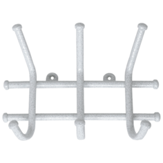 Вешалка для верхней одежды ЗМИ Норма 3 белое серебро