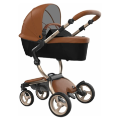 Коляска-трансформер Mima Xari (2 в 1) camel/black/champagne frame, цвет шасси: золотистый
