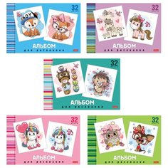 Альбом для рисования Hatber Мультяшки 29.7 х 21 см (A4), 100 г/м², 32 л.