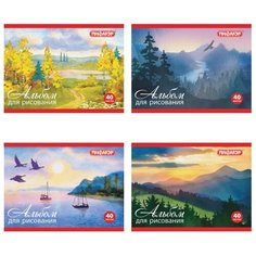 Альбом для рисования Пифагор Природа 21 х 14.8 см (A5), 100 г/м², 40 л.