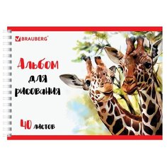 Альбом BRAUBERG Жирафы 29 х 20.5 см, 100 г/м², 40 л.