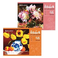Альбом для рисования BRAUBERG Живопись 29 х 20.5 см, 100 г/м², 48 л.