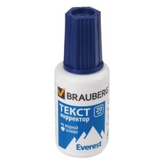 BRAUBERG Корректирующая жидкость на водной основе Текст корректор Everest, 20 мл белый