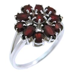 Balex Кольцо 1405937743 из серебра 925 пробы с гранатом природным, размер 17