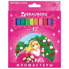 BRAUBERG Набор фломастеров Rose Angel (150556), 12 шт.