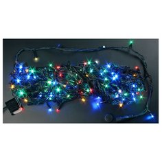 Гирлянда Rich LED Нить 2-канальная RL-T20C2-B, 2000 см, 200 ламп, разноцветные диоды/черный провод