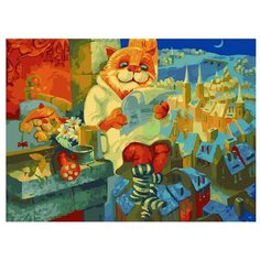 Белоснежка Картина по номерам "Ночные новости" 30х40 см (350-AS)