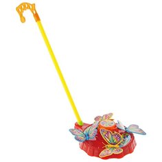 Каталка-игрушка Junfa toys Бабочки (256) красный/желтый