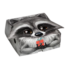 Коробка подарочная Дарите счастье Енотик 25 х 10 х 25 см серый