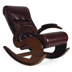 Кресло-качалка Мебелик Тенария 6 размер: 59х98 см, обивка: искусственная кожа, цвет: темно-коричневый