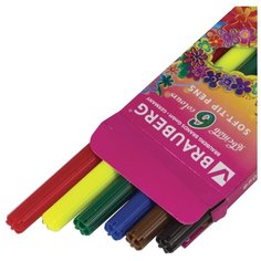 BRAUBERG Набор фломастеров Blooming flowers, 6 шт. (150559)
