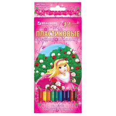 BRAUBERG Карандаши цветные Rose Angel 12 цветов (180577)