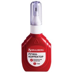 BRAUBERG Ручка-корректор 13 мл красный