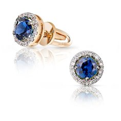 VALTERA Серьги с сапфирами и бриллиантами 094526