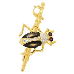 VALTERA Брошь с фианитами и эмалью 097085