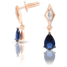 VALTERA Серьги с сапфирами и бриллиантами 100508