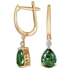 VALTERA Серьги с изумрудами и бриллиантами 116799