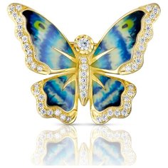 VALTERA Брошь с фианитами и эмалью 093810