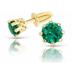 VALTERA Серьги с изумрудами 094158