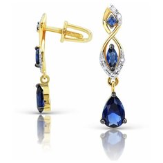 VALTERA Серьги с сапфирами и бриллиантами 094096