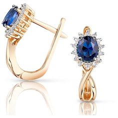 VALTERA Серьги с сапфирами и бриллиантами 096654