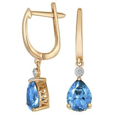 VALTERA Серьги с топазами и бриллиантами 116800