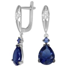 VALTERA Серьги с сапфирами и бриллиантами 114276