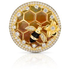 VALTERA Брошь с фианитами и эмалью 097082