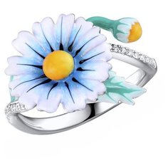 VALTERA Кольцо с фианитами и эмалью 091747, размер 16.5