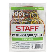Резинки канцелярские STAFF 440118, 100 г разноцветный